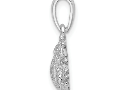 De-Ani Sterling Silver Rhodium-Plated Polished Frog Pendant