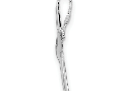De-Ani Sterling Silver Rhodium-Plated Polished Dancing Starfish Slide