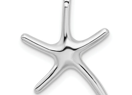 De-Ani Sterling Silver Rhodium-Plated Polished Dancing Starfish Slide
