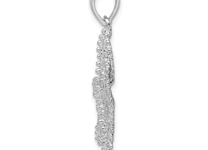 De-Ani Sterling Silver Rhodium-Plated Polished Pierced Starfish Pendant