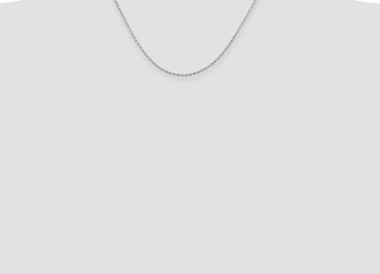 Sterling Silver Beveled Oval Cable Chain (Style QCA050-18)