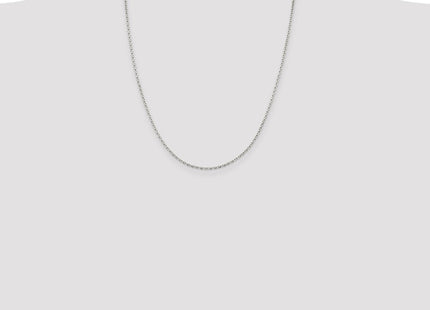 Sterling Silver Beveled Oval Cable Chain (Style QCA050-22)