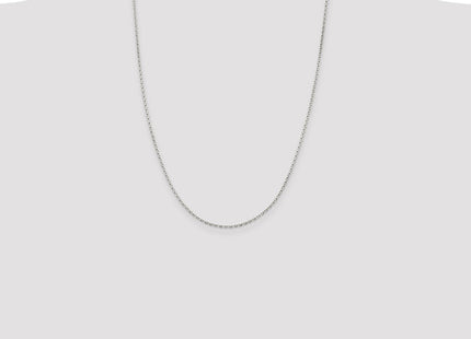 Sterling Silver Beveled Oval Cable Chain (Style QCA050-24)