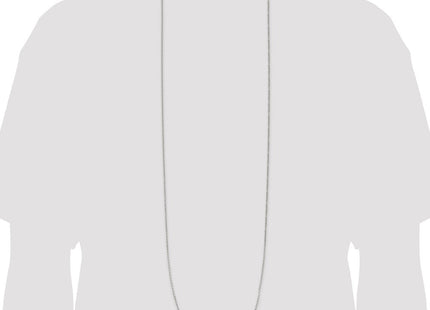 Sterling Silver Beveled Oval Cable Chain (Style QCA050-42)