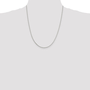 Sterling Silver Beveled Oval Cable Chain (Style QCA060-22)