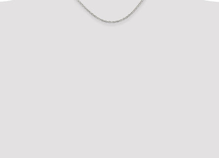 Sterling Silver Beveled Oval Cable Chain (Style QCA080-16)