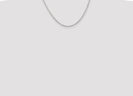 Sterling Silver Beveled Oval Cable Chain (Style QCA080-18)