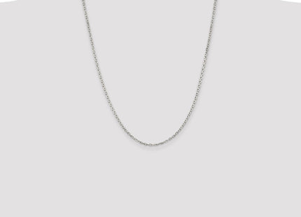 Sterling Silver Beveled Oval Cable Chain (Style QCA080-24)