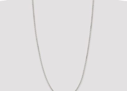 Sterling Silver Beveled Oval Cable Chain (Style QCA080-30)