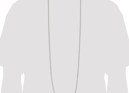 Sterling Silver Beveled Oval Cable Chain (Style QCA080-42)