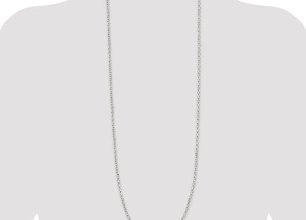 Sterling Silver Beveled Oval Cable Chain (Style QCA100-36)