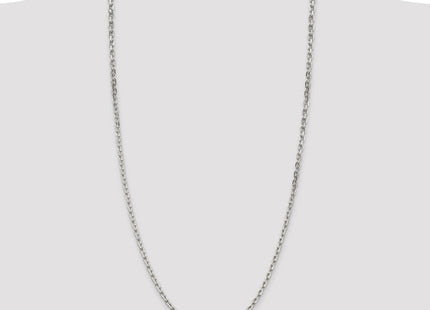 Sterling Silver Beveled Oval Cable Chain (Style QCA120-30)