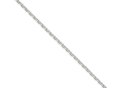 Sterling Silver Beveled Oval Cable Bracelet