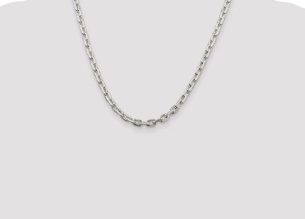 Sterling Silver Beveled Oval Cable Chain (Style QCA170-20)