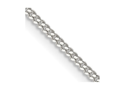 Sterling silver curb link anklet