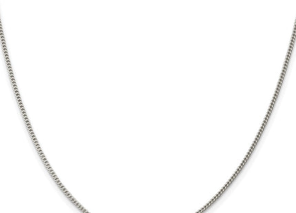 Sterling silver curb link anklet, alternate view