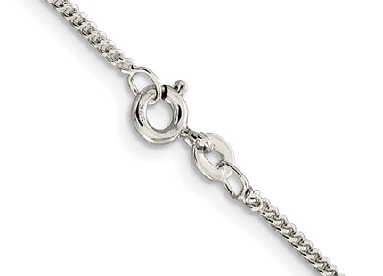 Sterling silver curb link anklet, another view