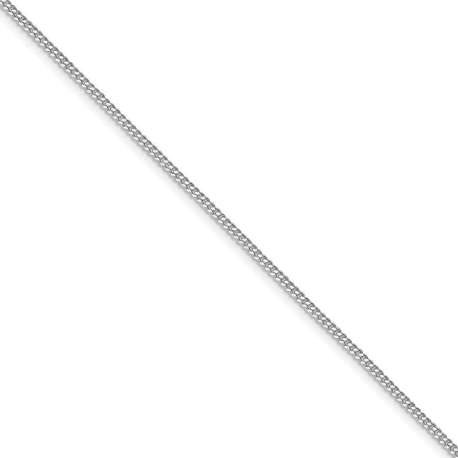 Sterling silver curb link anklet