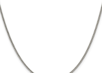 Sterling silver curb link anklet, alternate view