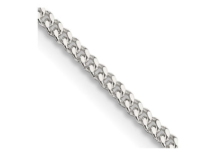 Sterling silver curb link anklet