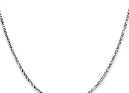 Sterling silver curb link anklet, alternate view