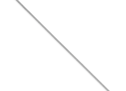 Sterling Silver Rhodium-plated Curb Chain Anklet, 9 x 1.75mm