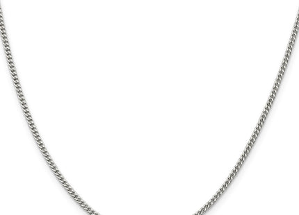 Sterling silver curb link anklet, alternate view