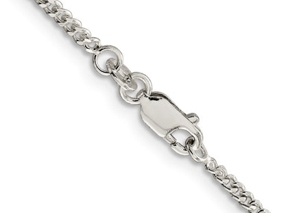 Sterling silver curb link anklet, another view