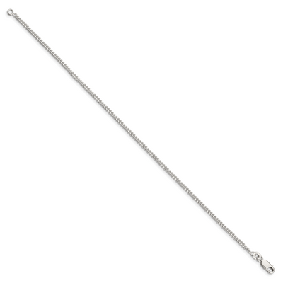 Sterling Silver Curb Chain Anklet, 9 x 2mm