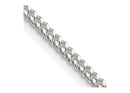 Sterling silver curb link anklet