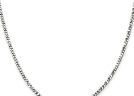 Sterling silver curb link anklet, alternate view