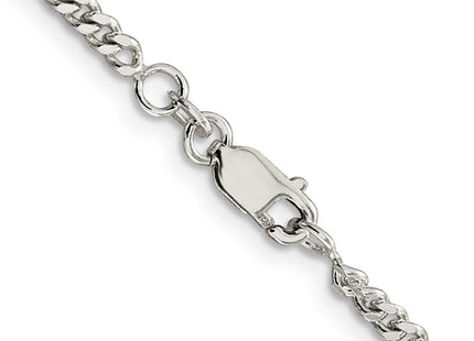 Sterling silver curb link anklet, another view