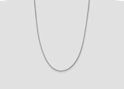 Sterling silver curb link anklet, further view