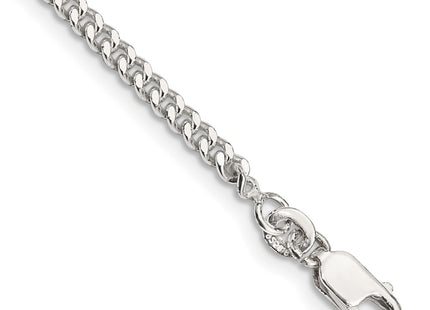 Sterling silver curb link anklet, additional view