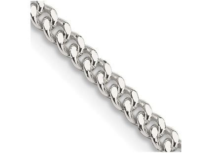 Sterling silver curb link anklet