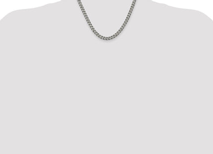 Sterling Silver Antiqued Curb Chain (Style QCB150A-18)