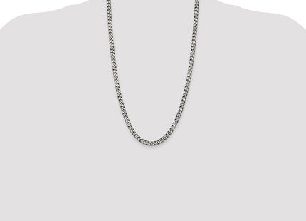 Sterling Silver Antiqued Curb Chain (Style QCB150A-26)