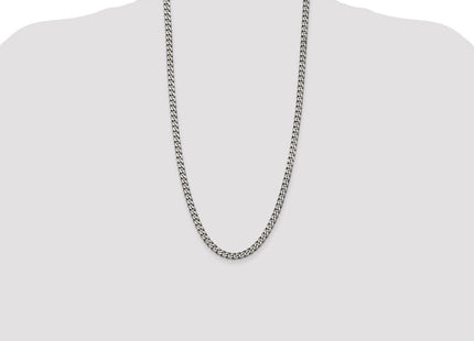 Sterling Silver Antiqued Curb Chain (Style QCB150A-28)