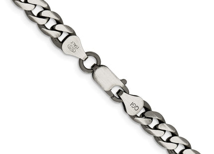 Sterling silver curb link chain, another view