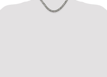 Sterling Silver Antiqued Curb Chain (Style QCB180A-16)