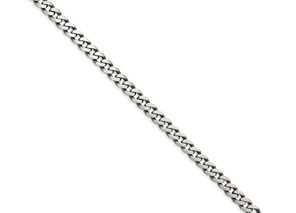 Sterling Silver Antiqued Curb Chain (Style QCB180A-8)