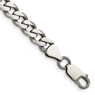 Sterling Silver Antiqued Curb Chain (Style QCB180A-8)