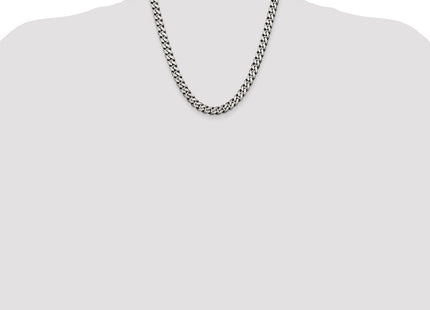 Sterling Silver Antiqued Curb Chain (Style QCB200A-20)