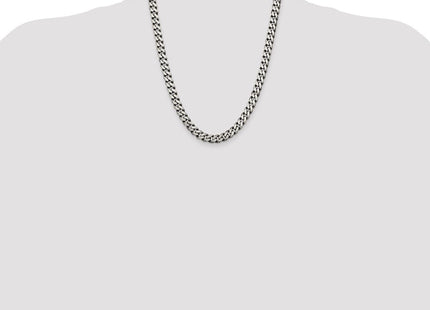 Sterling Silver Antiqued Curb Chain (Style QCB200A-22)