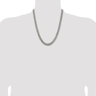 Sterling Silver Antiqued Curb Chain (Style QCB200A-22)