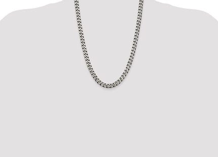 Sterling Silver Antiqued Curb Chain (Style QCB200A-24)