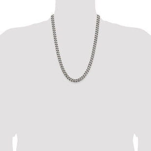 Sterling Silver Antiqued Curb Chain (Style QCB200A-24)