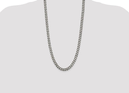 Sterling Silver Antiqued Curb Chain (Style QCB200A-28)