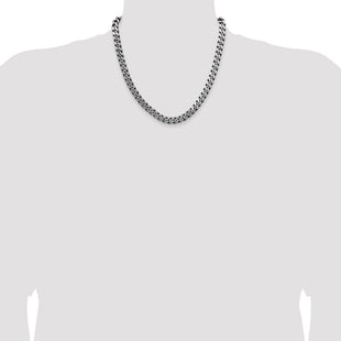 Sterling Silver Antiqued Curb Chain (Style QCB220A-20)