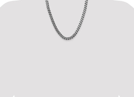 Sterling Silver Antiqued Curb Chain (Style QCB220A-22)